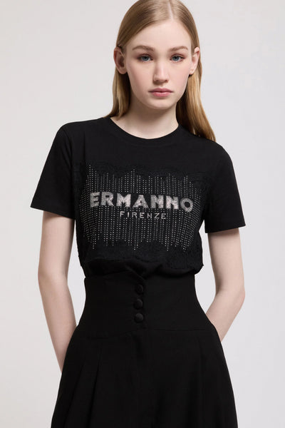 https://imageboutique.it › prodotti › ermanno-firenze-d46el059ek1-t-shirt-con-pizzo-e-logo-di-cristalli