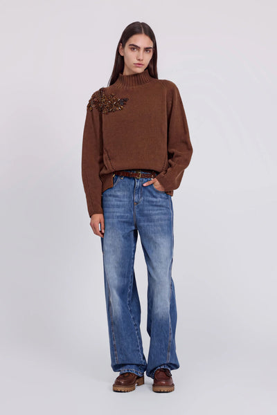 https://imageboutique.it › products › ermanno-firenze-d49em041e87-maglia-a-collo-alto-con-ricamo-gioello